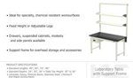 IAC Laboratory Table with Support Frame